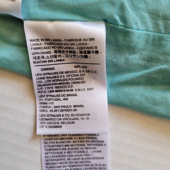 Levi's mini dress sleeveless white flowers boho beach sundress coastal summer - Picture 12 of 16